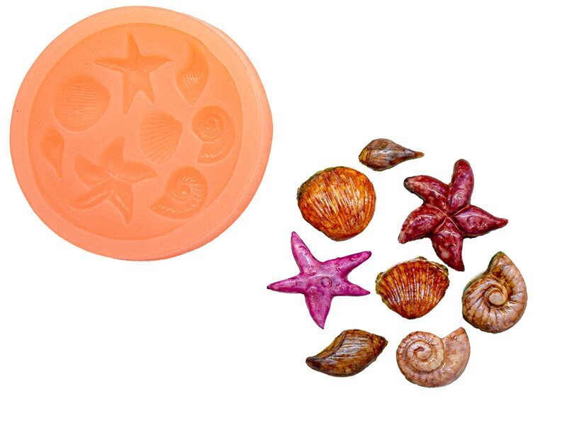 Deniz Objeleri 8'li Silikon Mum Kalıbı M-322 - Kimyacınız