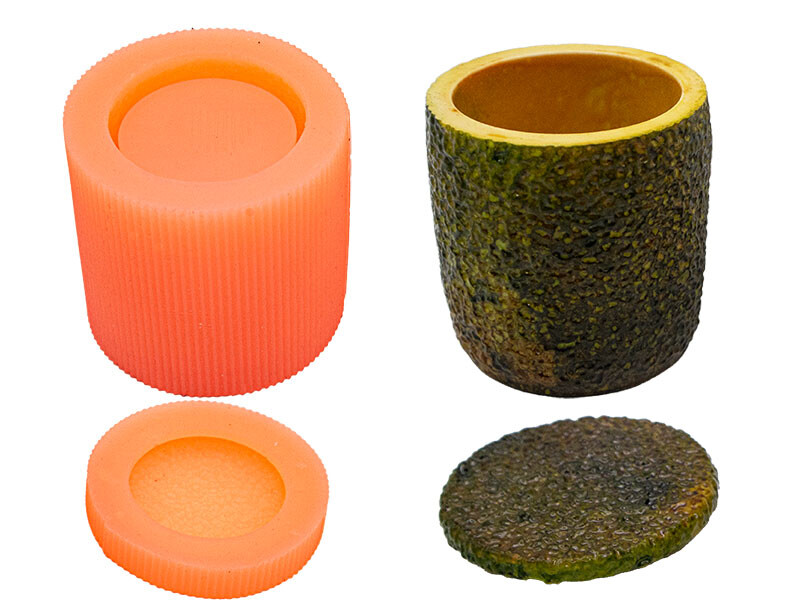 Desenli Kapaklı Silindir Beton Saksı Kalıbı B-101 - Kimyacınız