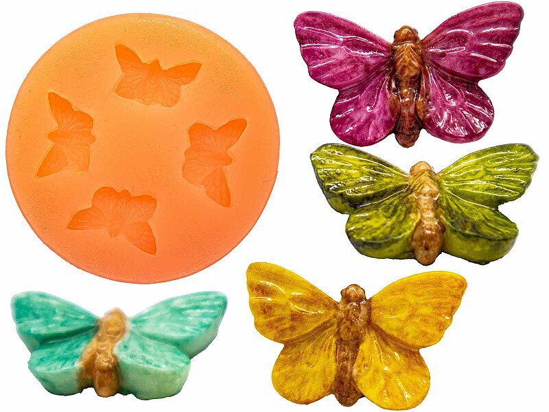 Dörtlü Kelebek Silikon Kalıbı HA-01 - Kimyacınız