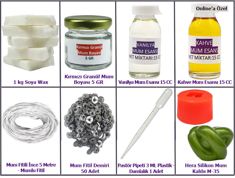 Düğüm Soya Wax Mum Yapım Seti - Kimyacınız