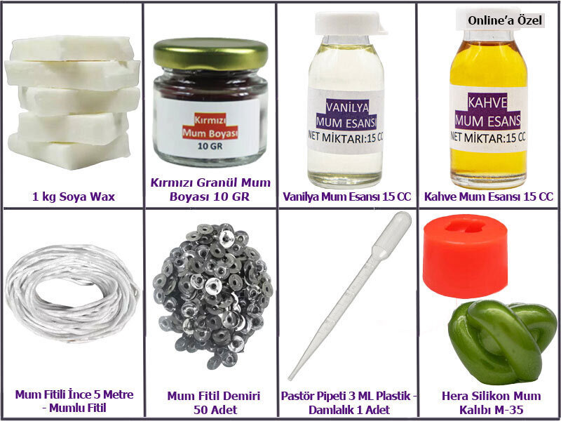 Düğüm Soya Wax Mum Yapım Seti - Kimyacınız