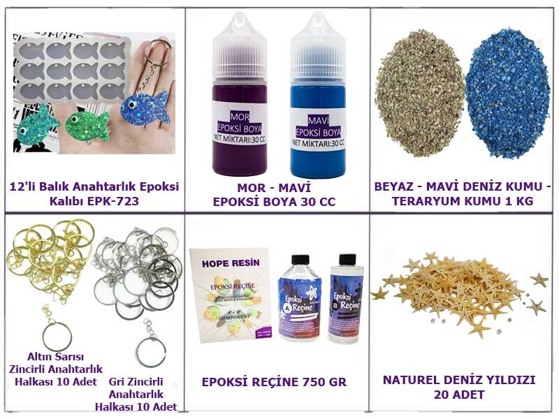 Epoksi Balık Anahtarlık Yapım Seti - Kimyacınız
