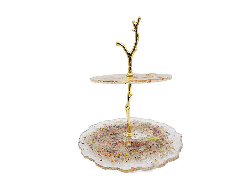 Epoksi Dal Model Kek Standı Demiri Gold - 1