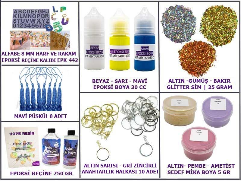Epoksi Harf Anahtarlık Yapım Seti - 1