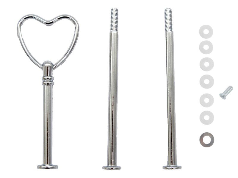 Epoksi Kalp Kek Stand Demiri Gümüş Renk - Kimyacınız