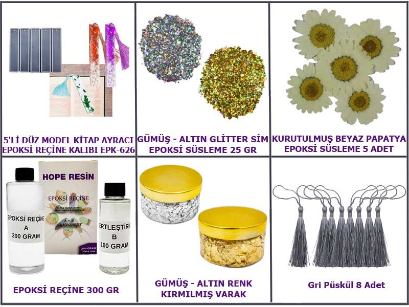 Epoksi Kitap Ayracı Yapım Seti - Kimyacınız