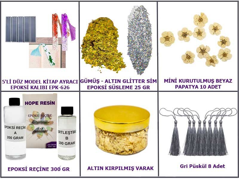 Epoksi Kitap Ayracı Yapım Seti - Kimyacınız