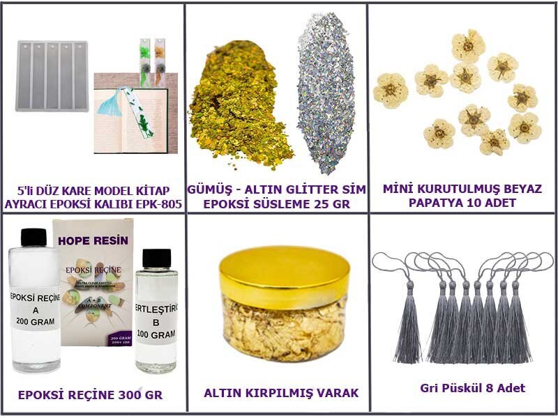 Epoksi Kitap Ayracı Yapım Seti - Kimyacınız