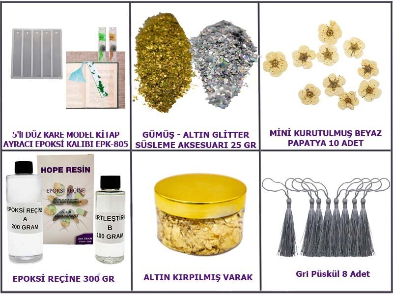 Epoksi Kitap Ayracı Yapım Seti - Kimyacınız