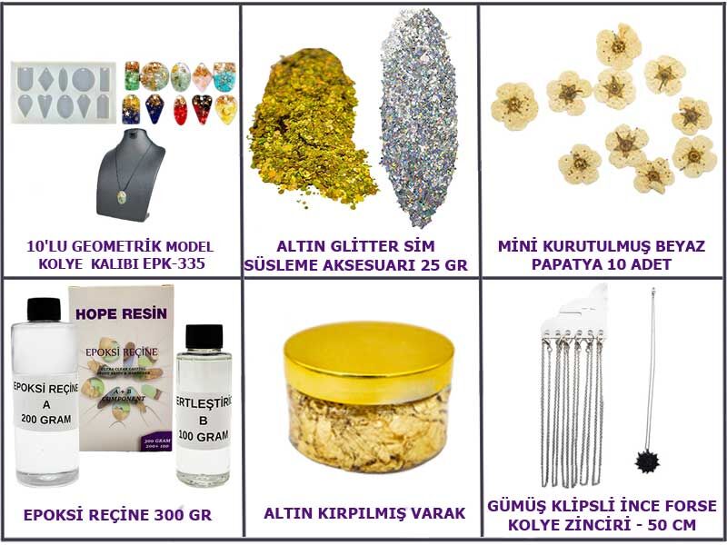Epoksi Kolye Yapım Seti - 1