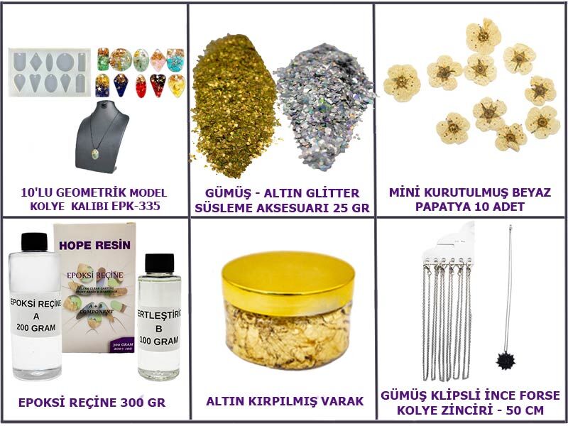 Epoksi Kolye Yapım Seti - 1