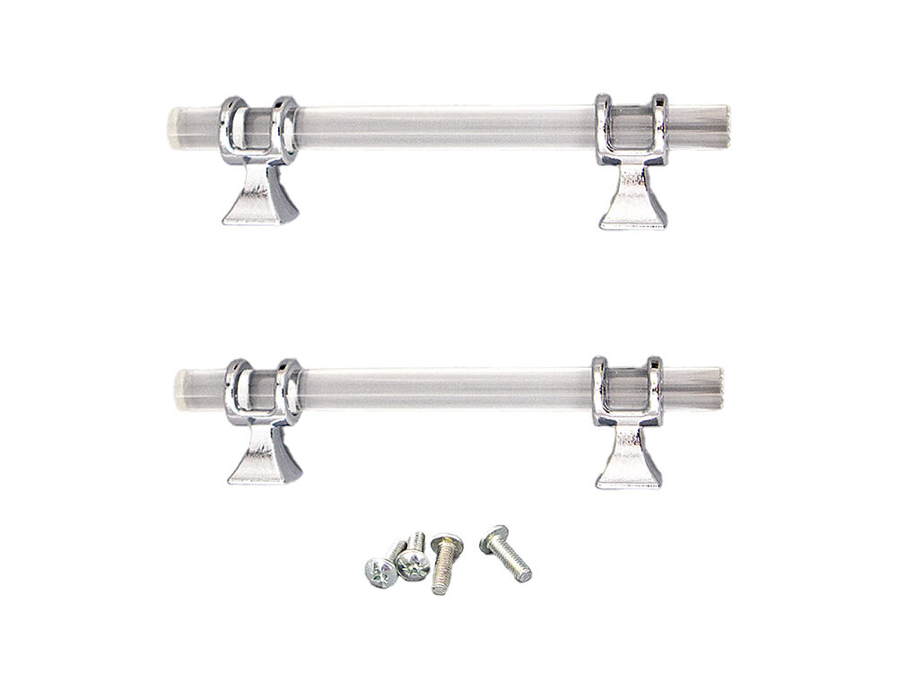 Epoksi Tepsi Gümüş Renk Akrilik Kulp - 128 MM - 1