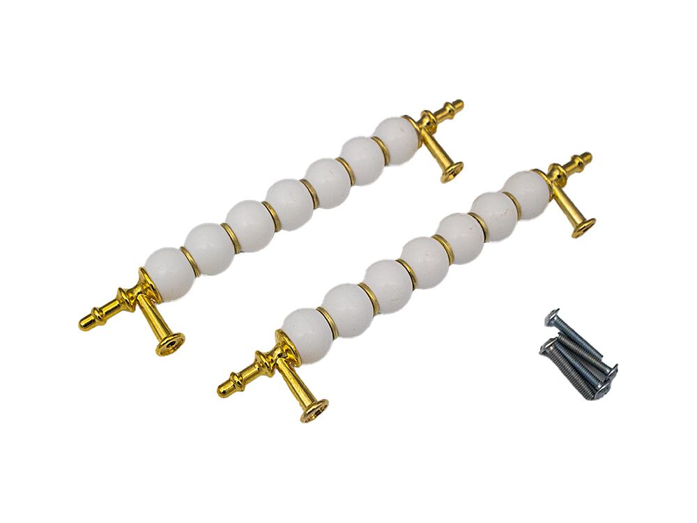 Epoksi Tepsi İnci Görünüm Boncuk Kulp - 128 mm - 1