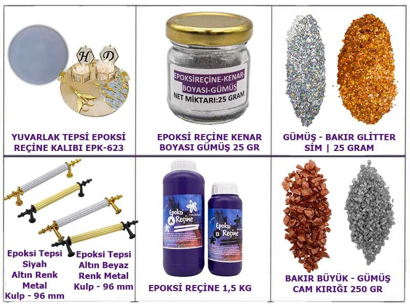 Epoksi Yuvarlak Tepsi Yapım Seti - 1