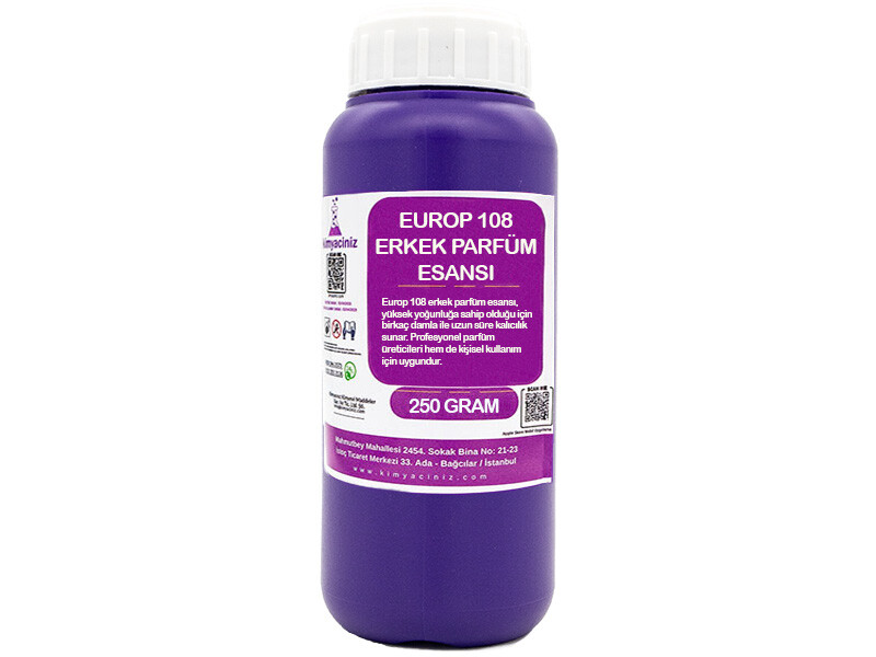 Europ 108 Erkek Parfüm Esansı 250 Gram - Kimyacınız