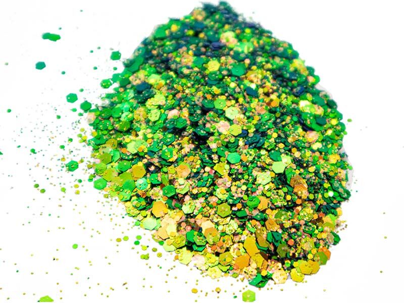 Fıstık Yeşili Holografik Glitter Süsleme Aksesuarı 100 GR - 3