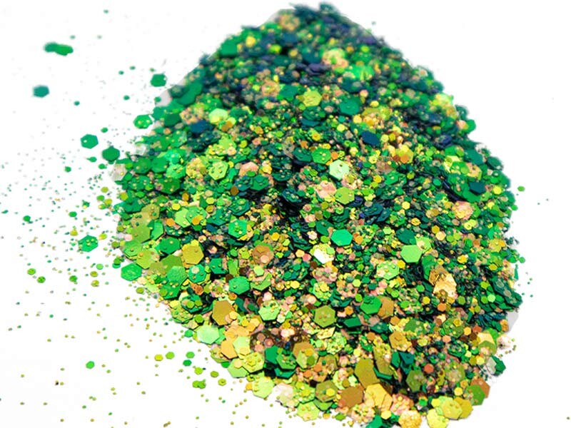 Fıstık Yeşili Holografik Glitter Süsleme Aksesuarı 100 GR - 1