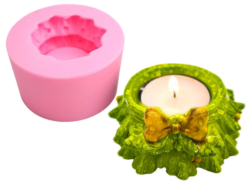 Fiyonklu Mumluk Silikon Kalıbı MUM-08 - 1