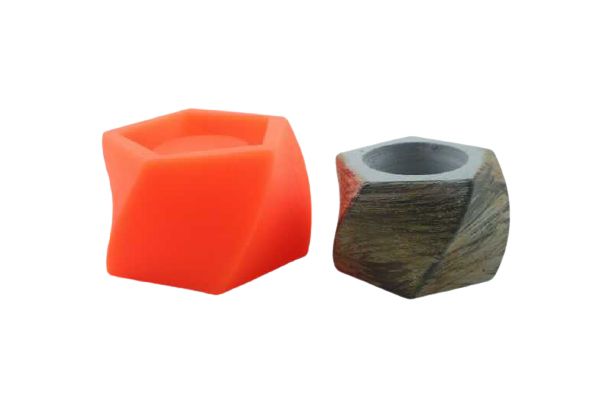 Geometrik Dönen Beton Saksı Silikon Kalıp B-21 - 1