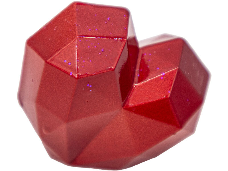 Geometrik Şekilli Kalp Silikon Mum Kalıbı M-200 - 2