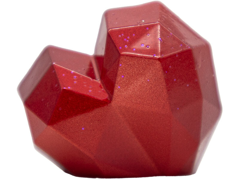 Geometrik Şekilli Kalp Silikon Mum Kalıbı M-200 - 3