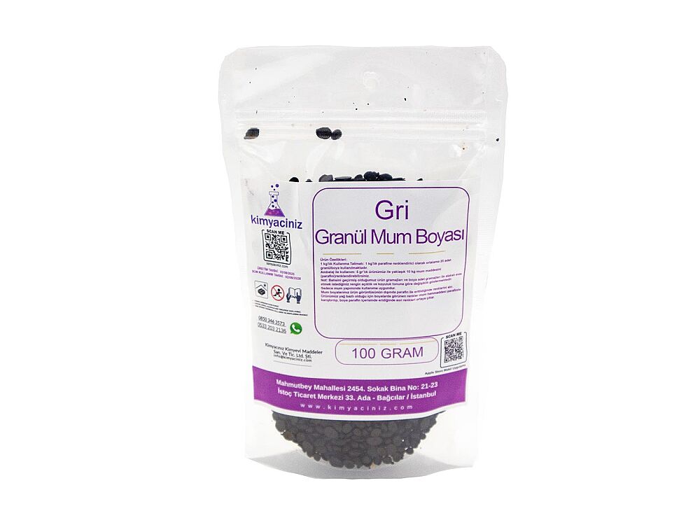 Gri Granül Mum Boyası 100 GR - 1