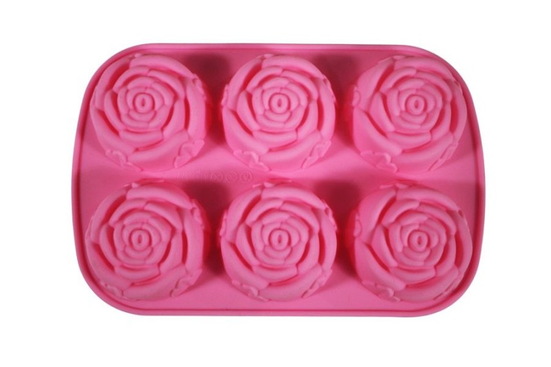 Gül Desenli 6'lı Silikon Kek Kalıbı KM-1014 - Kimyacınız
