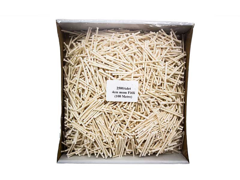 Hazır Mum Fitili Ekru 4 Cm 2500 Adet / 100 Metre - 1