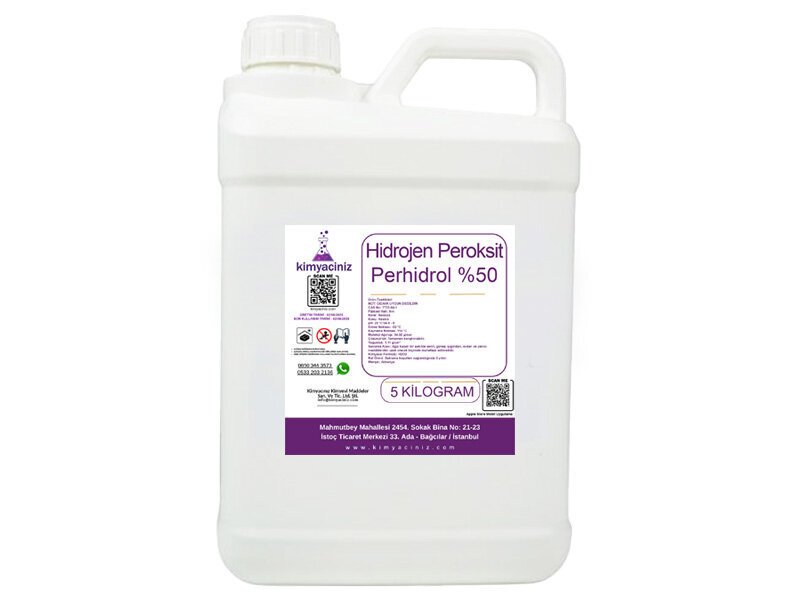 Hidrojen Peroksit Perhidrol %50 - 5 KG - Kimyacınız