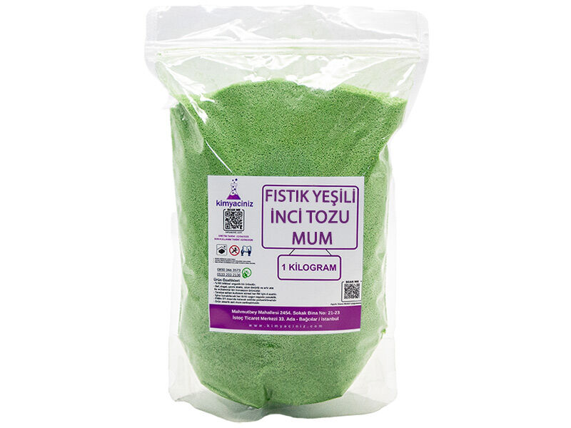İnci Tozu Mum Fıstık Yeşili 1 KG - 1