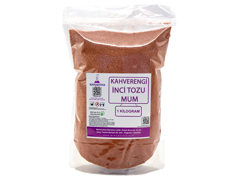 İnci Tozu Mum Kahverengi 1 KG - Kimyacınız