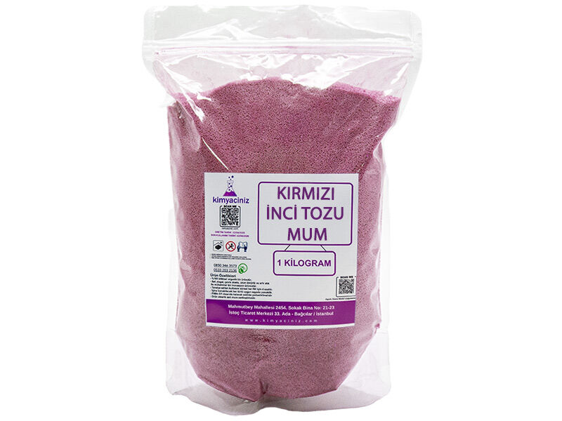 İnci Tozu Mum Kırmızı 1 KG - 1