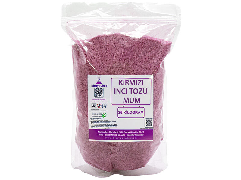 İnci Tozu Mum Kırmızı 25 KG - 1