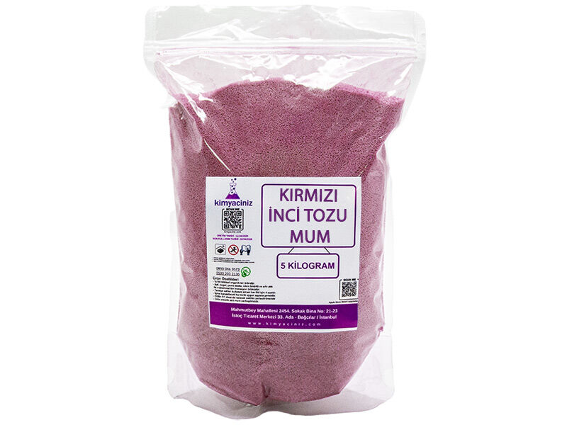İnci Tozu Mum Kırmızı 5 KG - 1