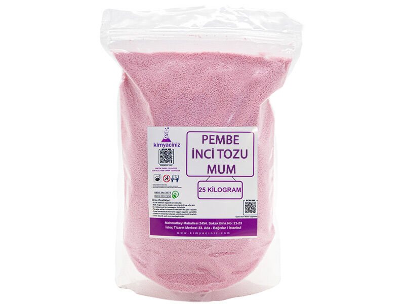 İnci Tozu Mum Pembe 25 KG - 1