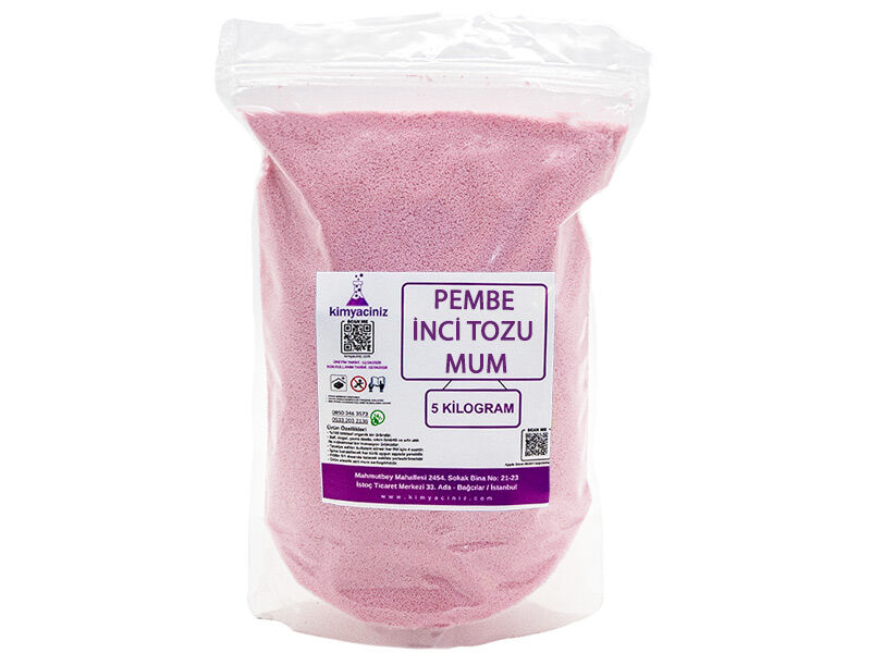 İnci Tozu Mum Pembe 5 KG - 1