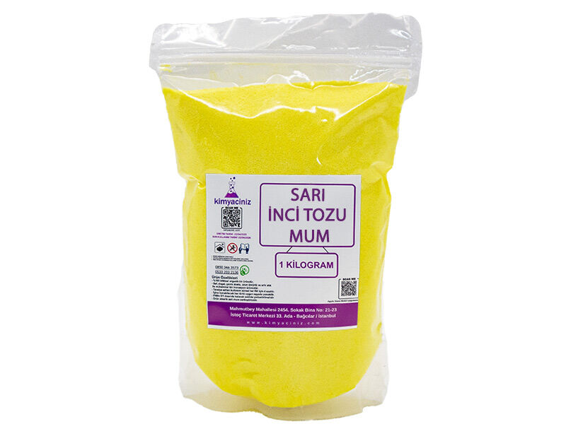 İnci Tozu Mum Sarı 1 KG - 1