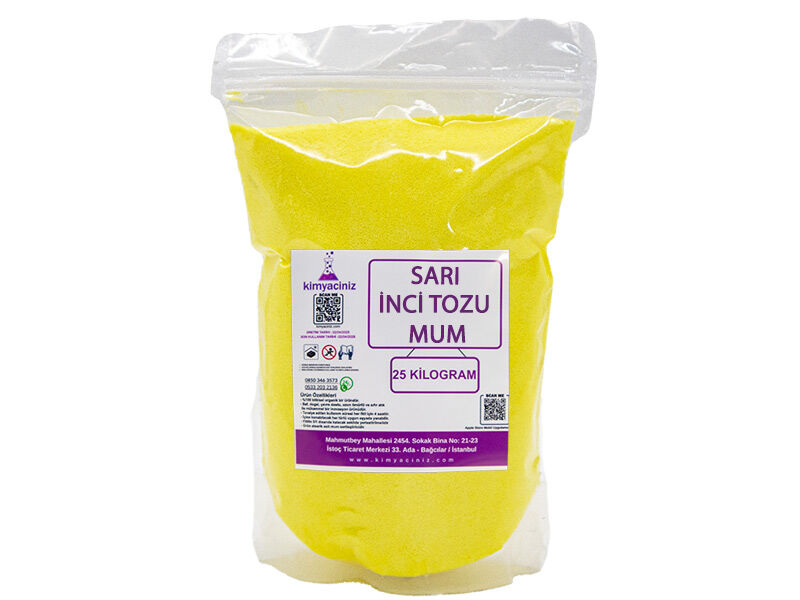 İnci Tozu Mum Sarı 25 KG - 1