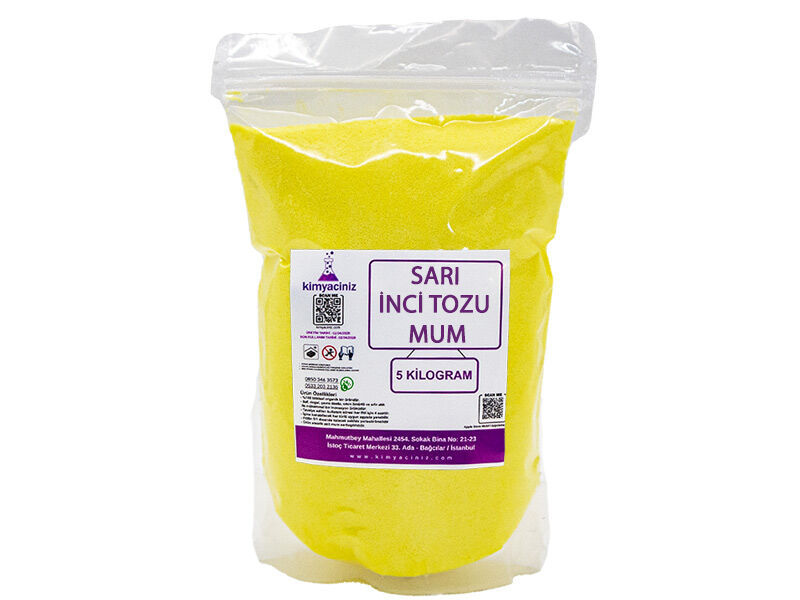 İnci Tozu Mum Sarı 5 KG - 1