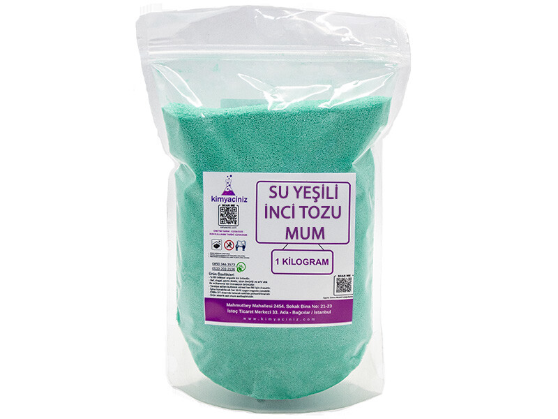 İnci Tozu Mum Su Yeşili 1 KG - Kimyacınız