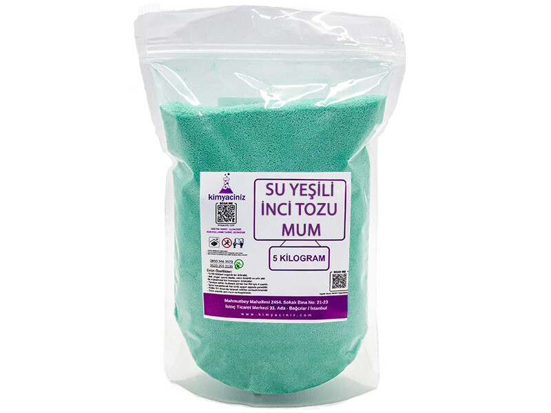 İnci Tozu Mum Su Yeşili 5 KG - Kimyacınız