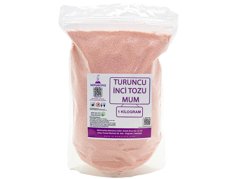 İnci Tozu Mum Turuncu 1 KG - 1