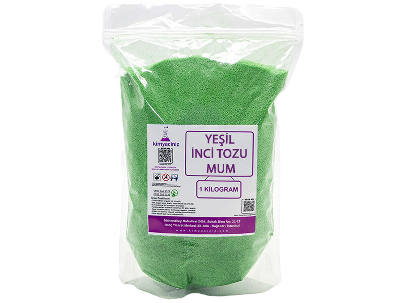 İnci Tozu Mum Yeşil 1 KG - Kimyacınız