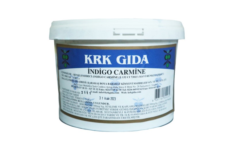 İndigo Carmine E132 Koyu Mavi Gıda Boyası 1 KG - KRK GIDA