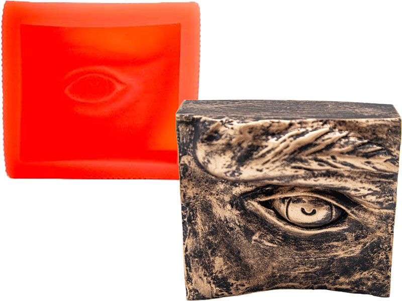 Kalın Kaşlı Göz Silikon Mum Kalıbı M-173 - 1