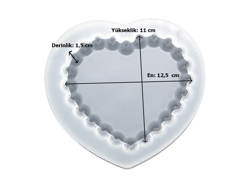 Kalp Bubble Tabak Epoksi Kalıbı EPK-884 - 2