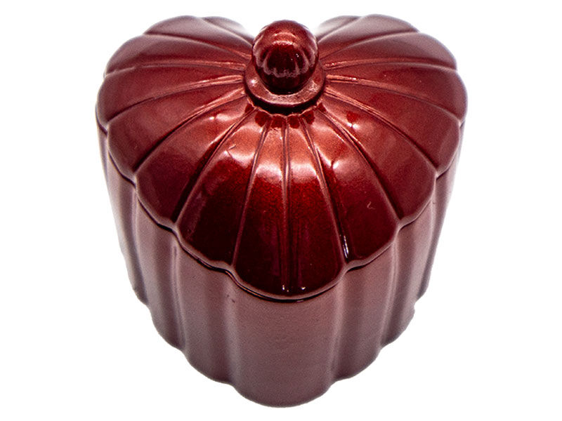 Kalp Kapaklı Beton Saksı Silikon Kalıp B-113 - 2