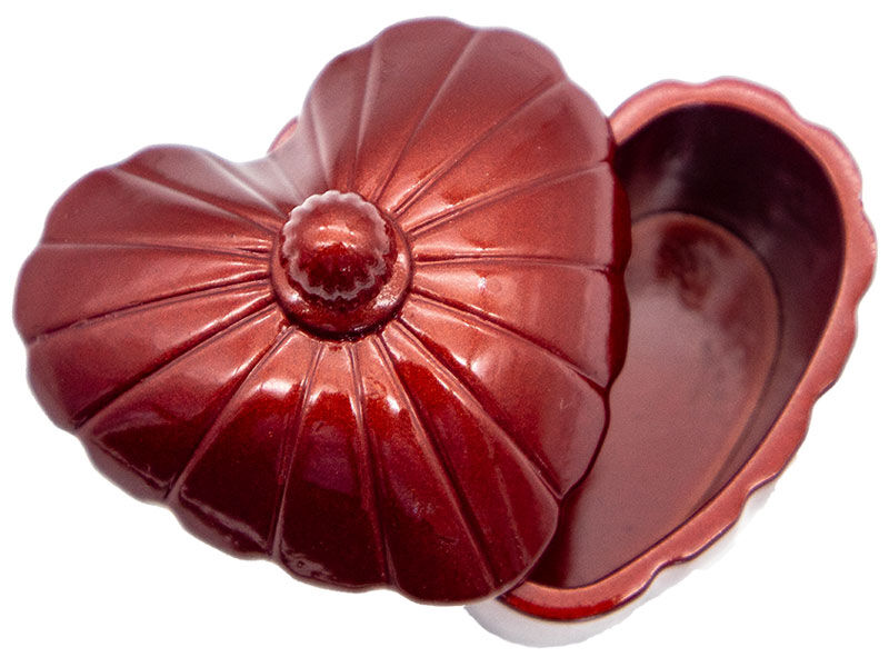 Kalp Kapaklı Beton Saksı Silikon Kalıp B-113 - 3