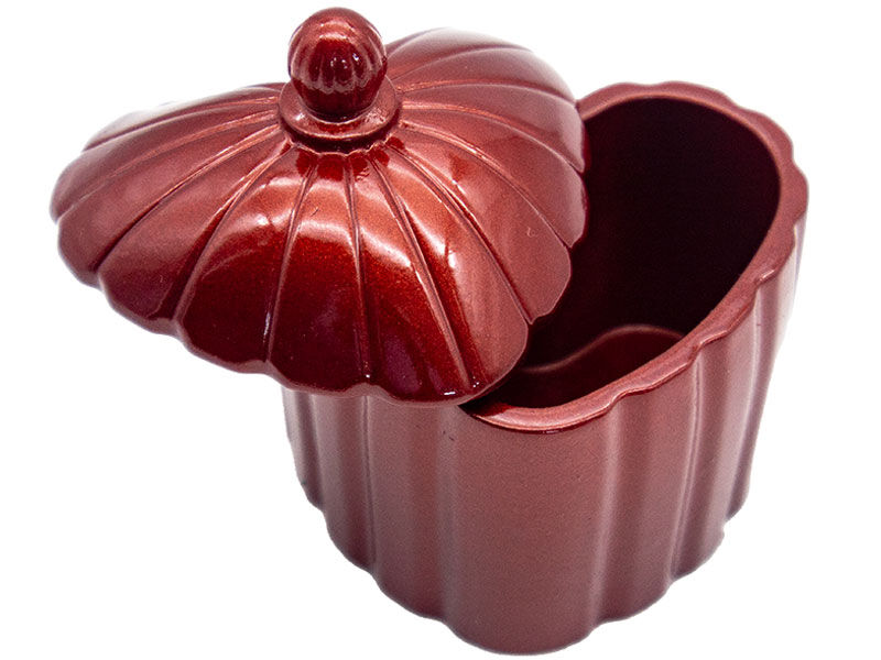 Kalp Kapaklı Beton Saksı Silikon Kalıp B-113 - 4