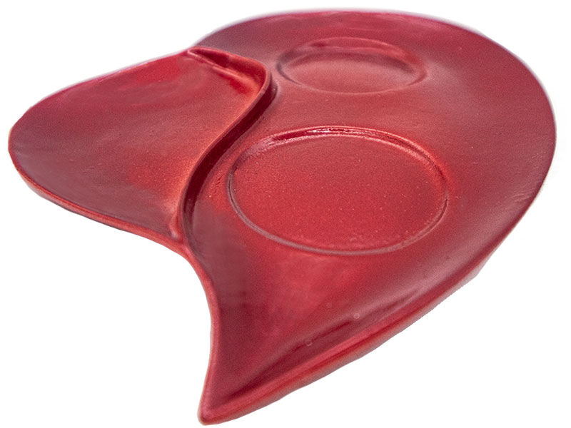 Kalp Sunumluk Beton Saksı Silikon Kalıbı B-97 - 3